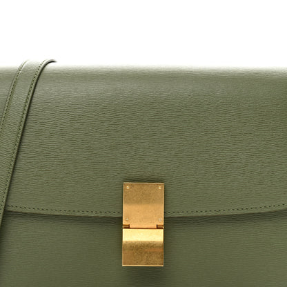 Celine Liege Calfskin Medium Classic Box Flap Bag Army Green 5 of 11