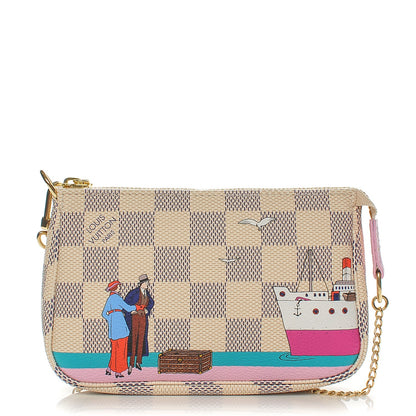 Louis Vuitton Damier Azur 2016 Christmas Animation Mini Pochette Accessories 1 of 7