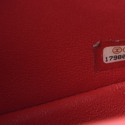 Chanel Lambskin Quilted Mini Rectangular Flap Red 7 of 14