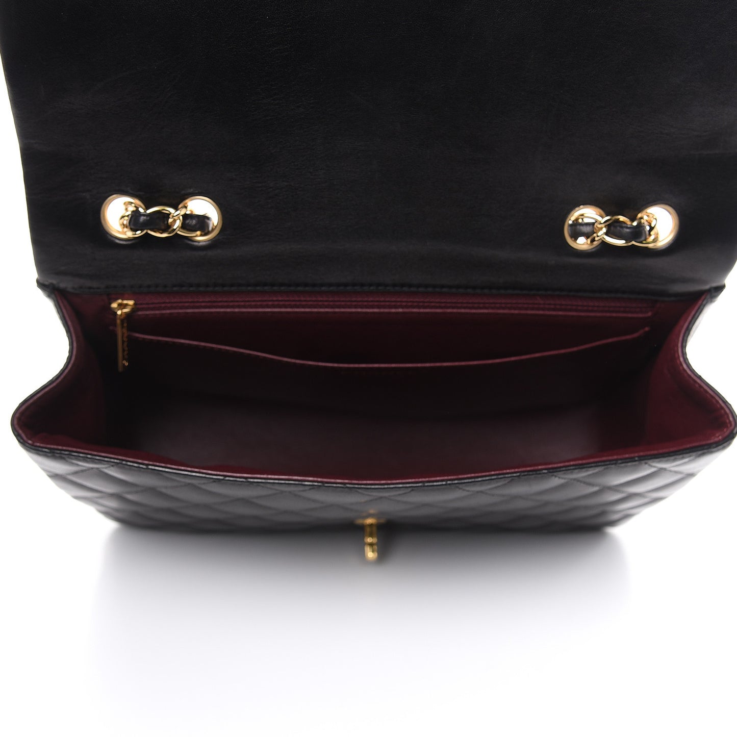 Lambskin Quilted Jumbo Single Flap Black