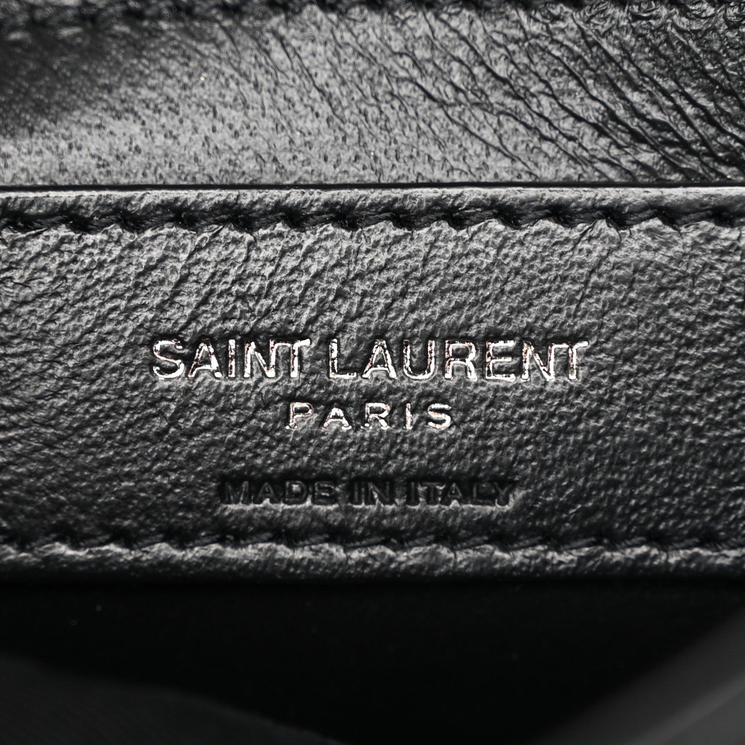 Saint Laurent Crinkled Calfskin Matelasse Monogram Baby Niki Chain Satchel Black 6 of 15