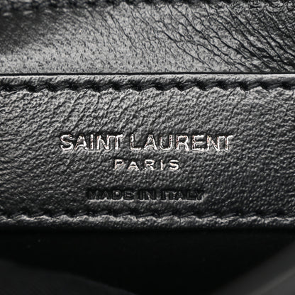 Saint Laurent Crinkled Calfskin Matelasse Monogram Baby Niki Chain Satchel Black 6 of 15