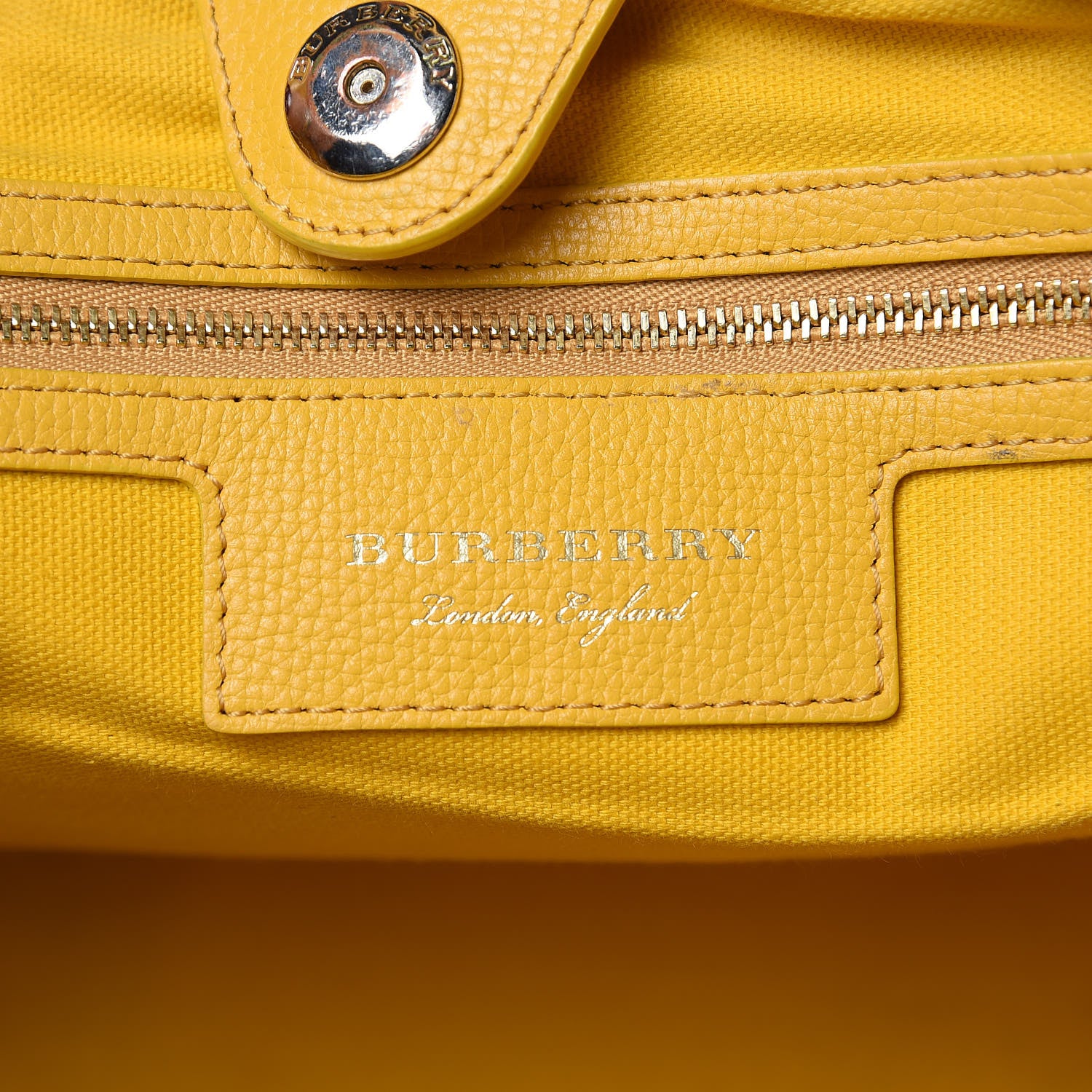 Burberry Haymarket Check Small Peony Rose Tote Larch Yellow 6 of 16