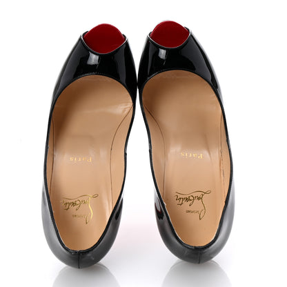 Christian Louboutin Patent New Very Prive 120 Pumps 38 Black 2 of 9