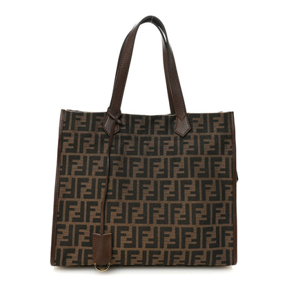 Fendi Zucca Vitello Artic Tote Tobacco Castagna 1 of 9