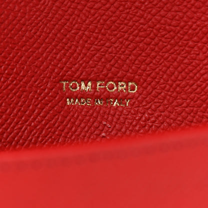 Tom Ford Grained Calfskin Mini T Clasp Tara Crossbody Bag Red 6 of 11
