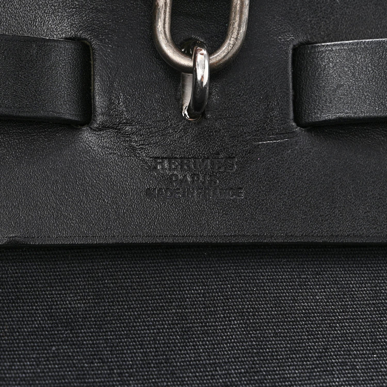Hermes Toile Vache Calfskin Herbag 39 MM Black 7 of 15