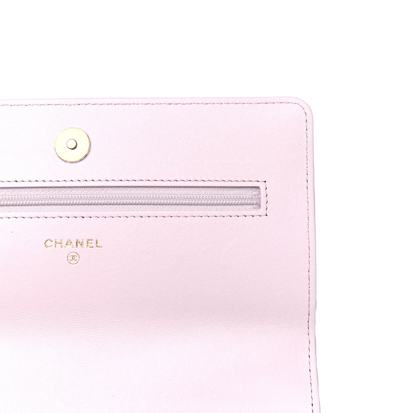Lambskin Quilted Chanel 19 Wallet On Chain WOC Light Purple