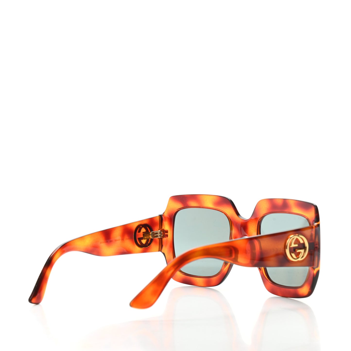 Acetate Square Frame Sunglasses GG 0053S Havana