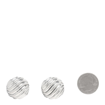 David Yurman Sterling Silver Sculpted Cable Clip On Earrings 2 of 4