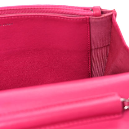 Chanel Lambskin Quilted Wallet on Chain WOC Pink 14 of 21