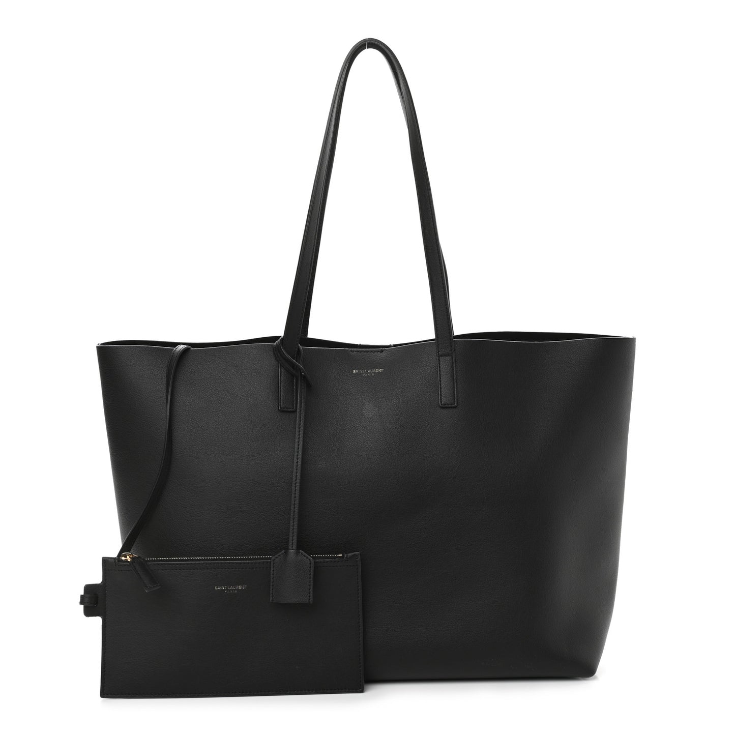 Calfskin Large Shopping Tote Black