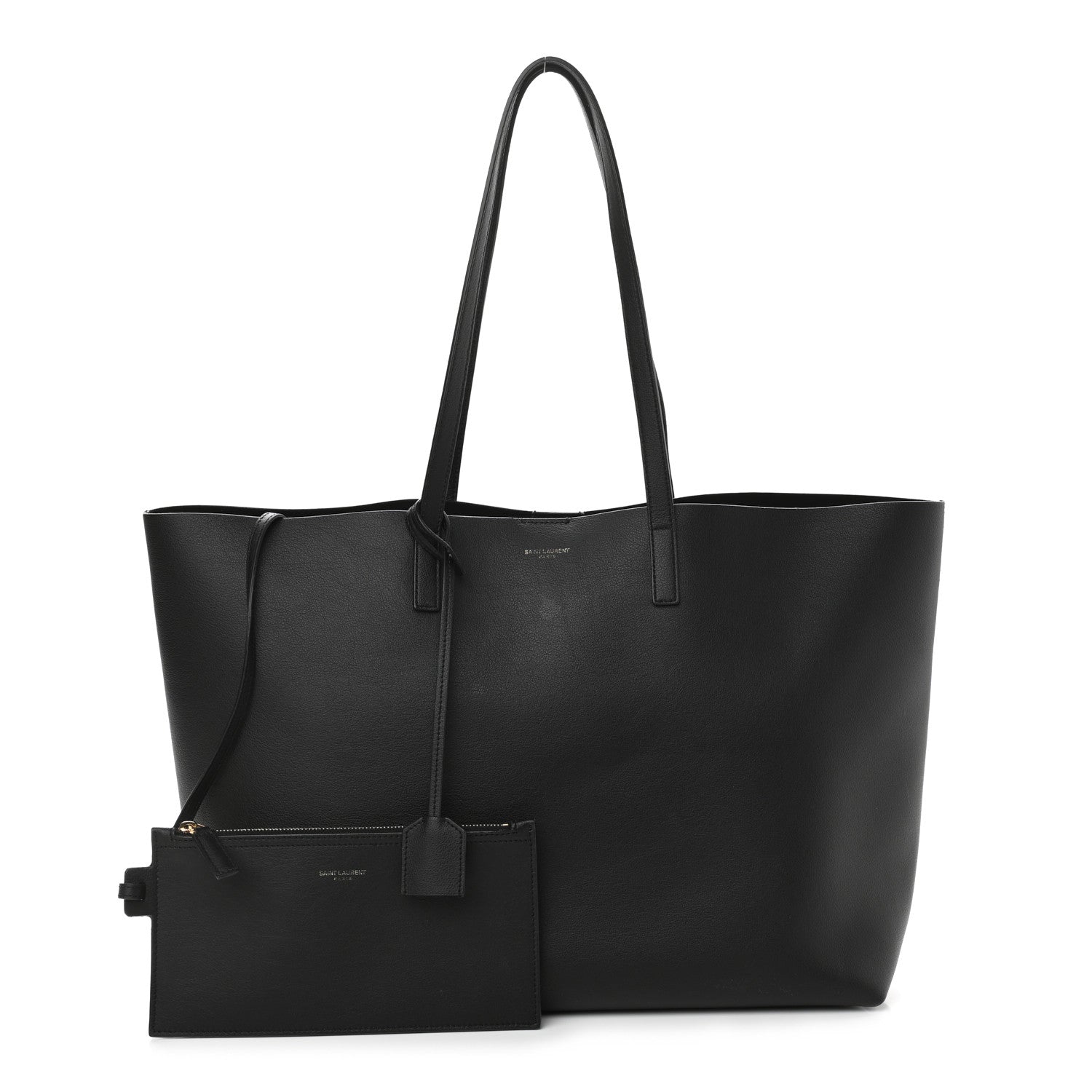 Saint Laurent Calfskin Large Shopping Tote Black 1 of 10