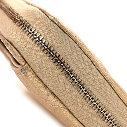 Chanel Metallic Lambskin Quilted Large Gusset Zip Around Wallet Gold 12 of 12