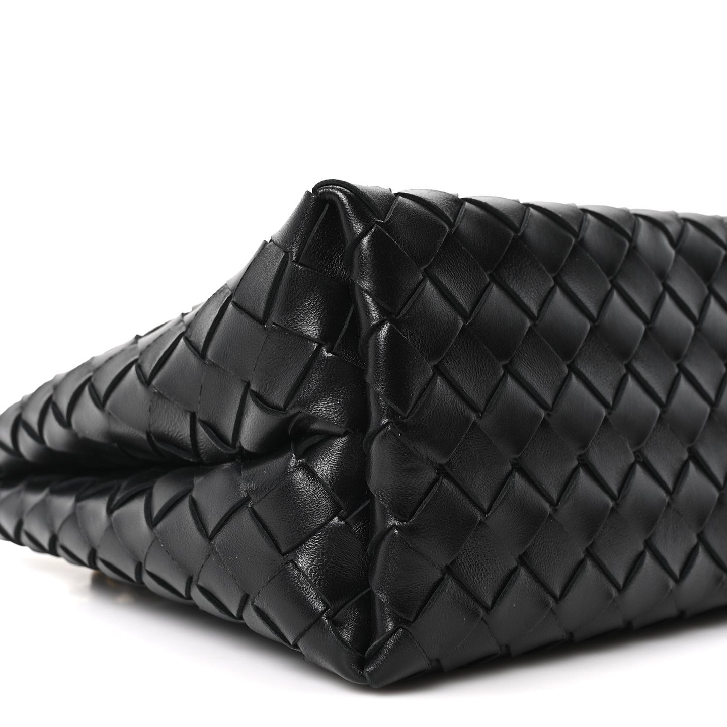 Nappa Intrecciato Small Andiamo With Chain Shoulder Bag Black