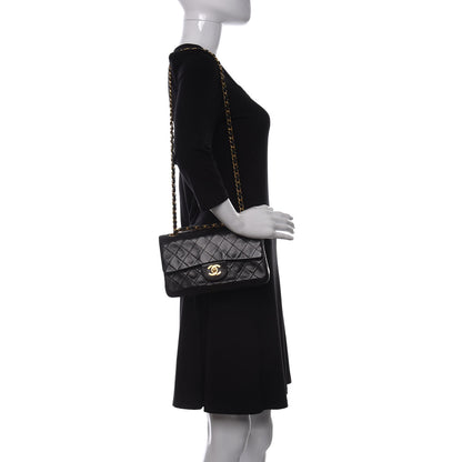 Chanel Lambskin Quilted Small Double Flap Black 2 of 14