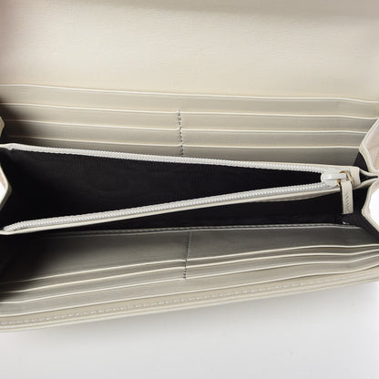 Gucci Calfskin Matelasse GG Marmont Continental Wallet Mystic White 7 of 9