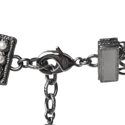 Chanel Ruthenium Pearl CC Long Multistrand Necklace 4 of 5