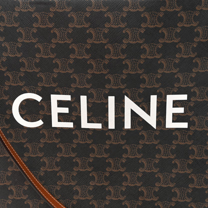 Celine Triomphe Canvas Calfskin Small Vertical Cabas Tan 6 of 16