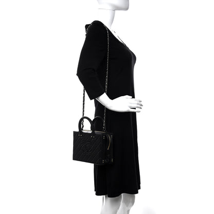 Chanel Calfskin Quilted Studded Square Vanity Case Black 2 of 10