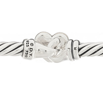 David Yurman Sterling Silver 18K Yellow Gold 3mm Cable Collectibles Heart Bracelet 3 of 3