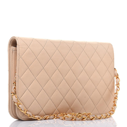 Chanel Lambskin Quilted Small Single Flap Beige 3 of 21