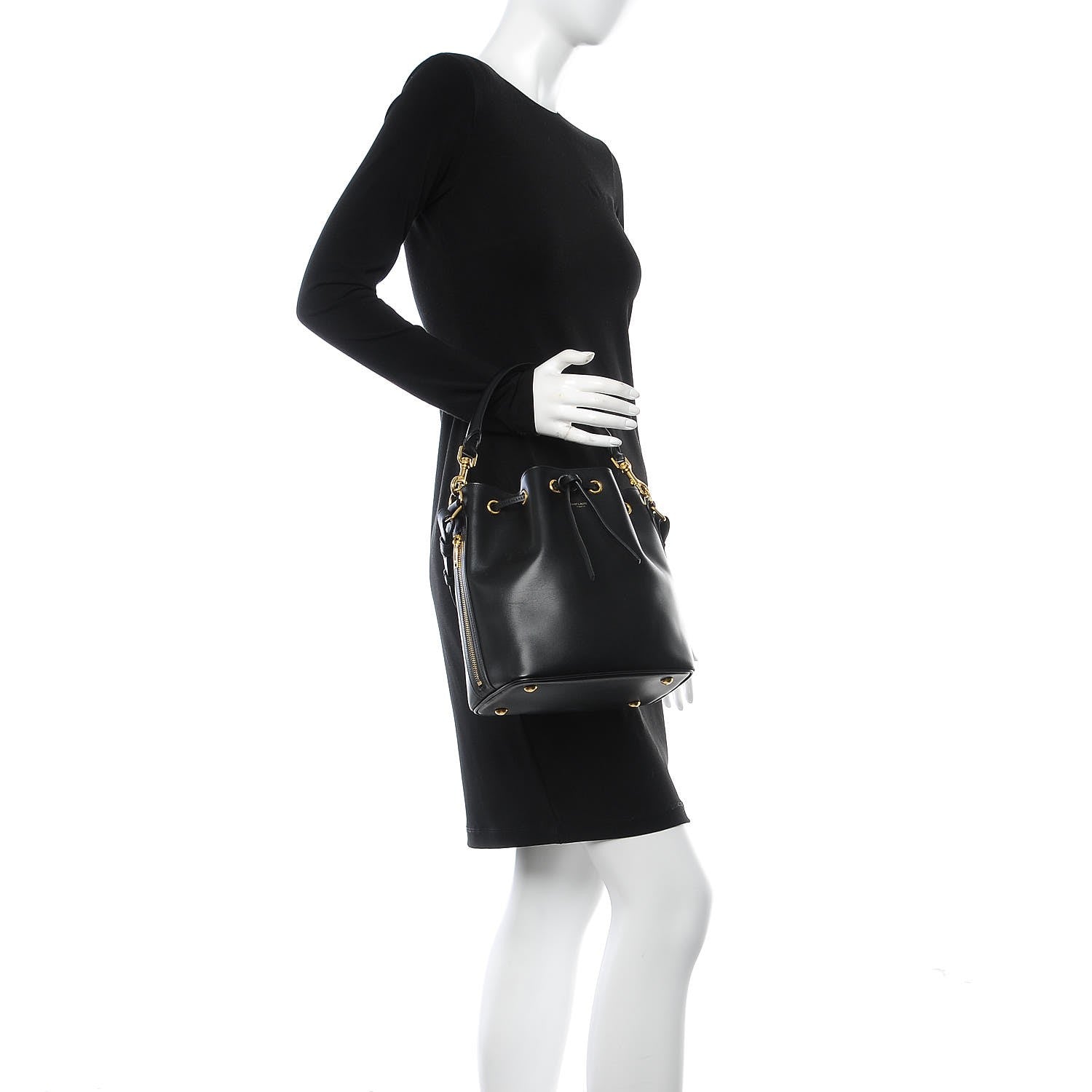 Saint Laurent Calfskin Medium Emmanuelle Bucket Bag Black 2 of 7