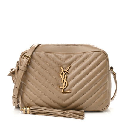 Saint Laurent Calfskin Matelasse Monogram Lou Camera Bag Dark Latte 1 of 9