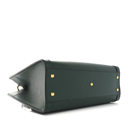 Gucci Textured Dollar Calfskin Web Small Diana Tote Bag Green 4 of 9