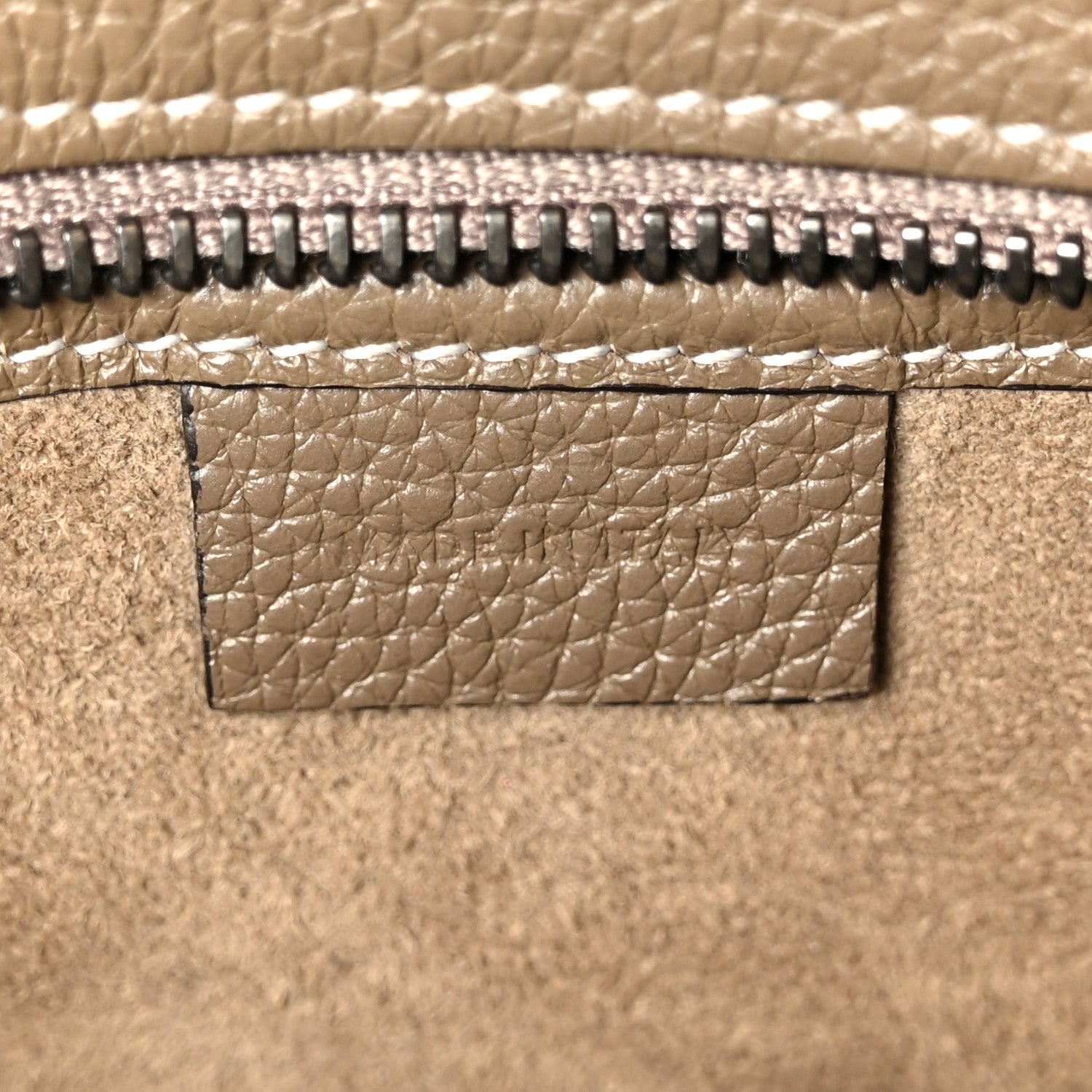Celine Drummed Calfskin Nano Luggage Souris 6 of 11