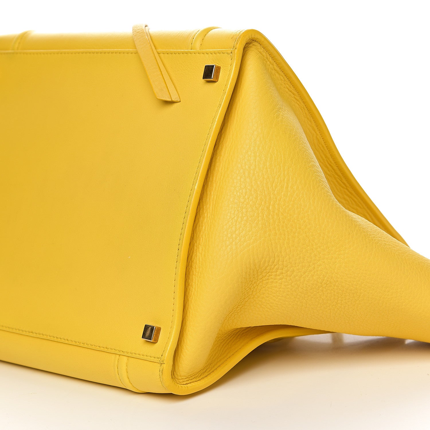 Celine Supple Calfskin Medium Phantom Luggage Sun Yellow 8 of 9
