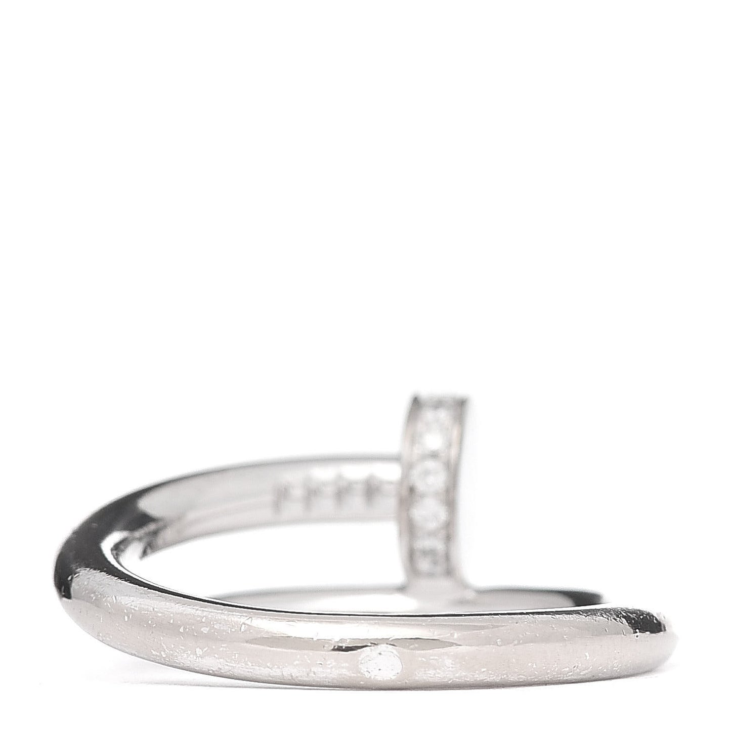 18K White Gold Diamond Juste Un Clou Ring 54 6.75