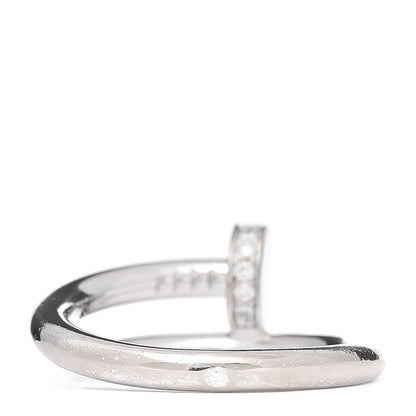 Cartier 18K White Gold Diamond Juste Un Clou Ring 54 6.75 3 of 5