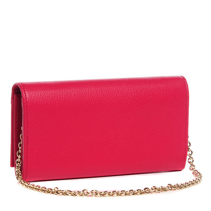 Jimmy Choo Grainy Calf Nikita Convertible Wallet Cherry 3 of 7