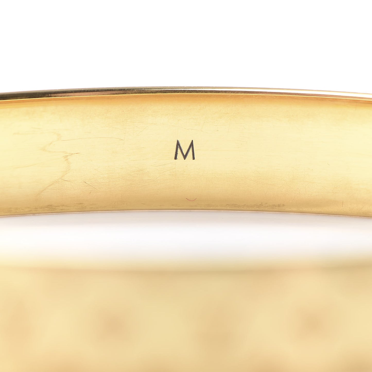 Brass Monogram Nanogram Cuff M Gold