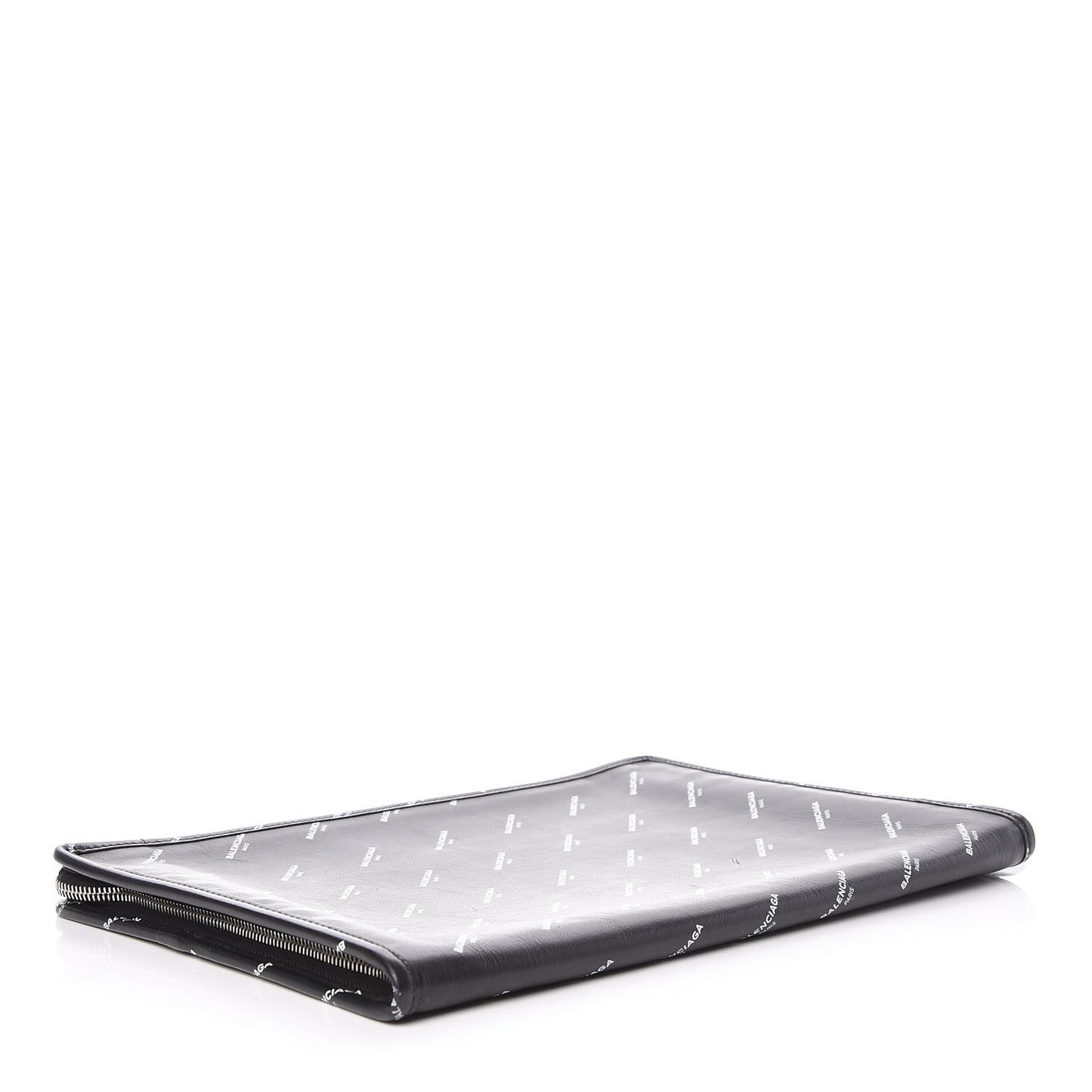 Calfskin Allover Logo Documents Case Black