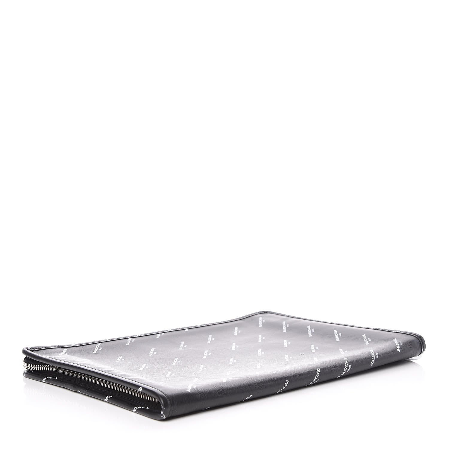 Balenciaga Calfskin Allover Logo Documents Case Black 4 of 13