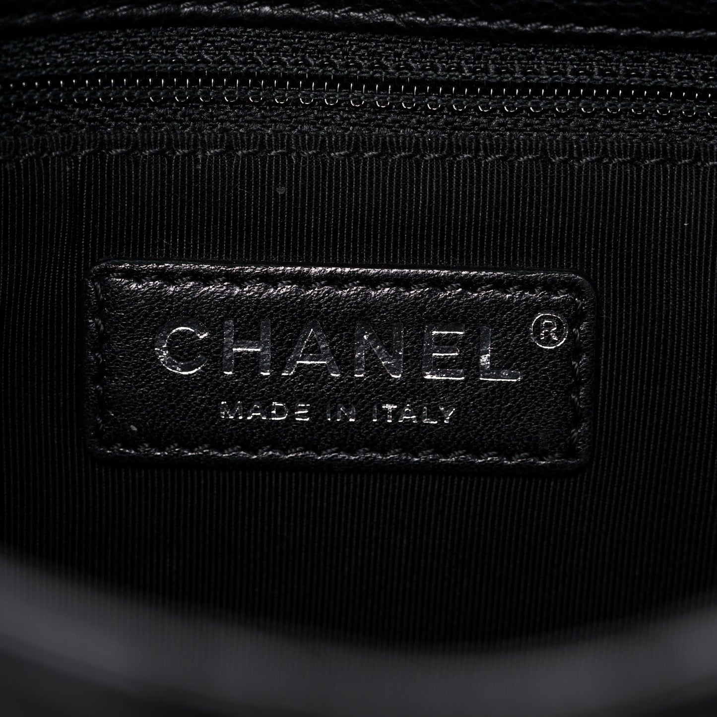 Calfskin Studded Chevron Quilted Small Wars Flap Black
