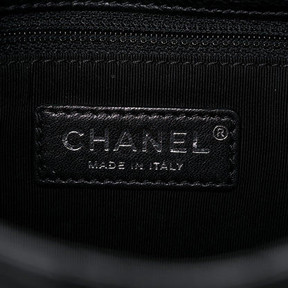 Chanel Calfskin Studded Chevron Quilted Small Wars Flap Black 6 of 11