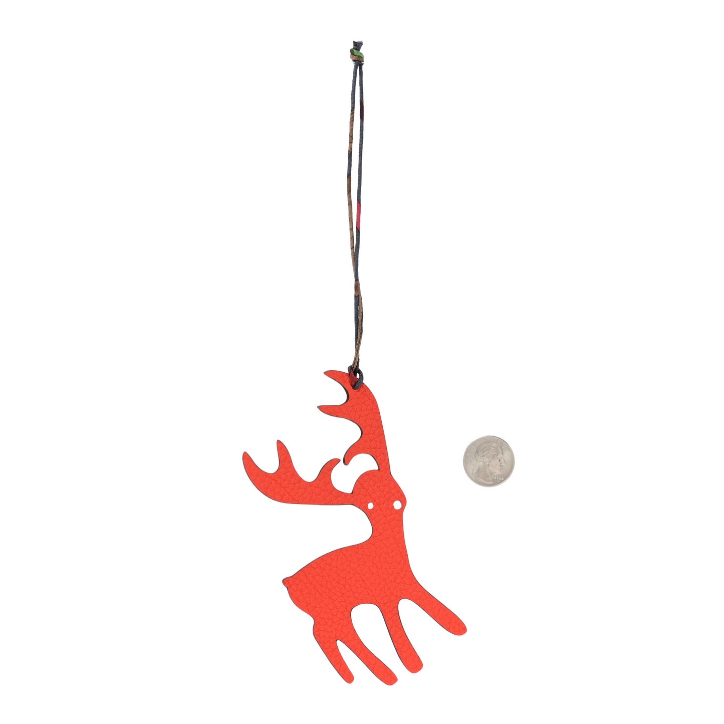 Togo Epsom Petit H Reindeer Bag Charm Capucine Anemone
