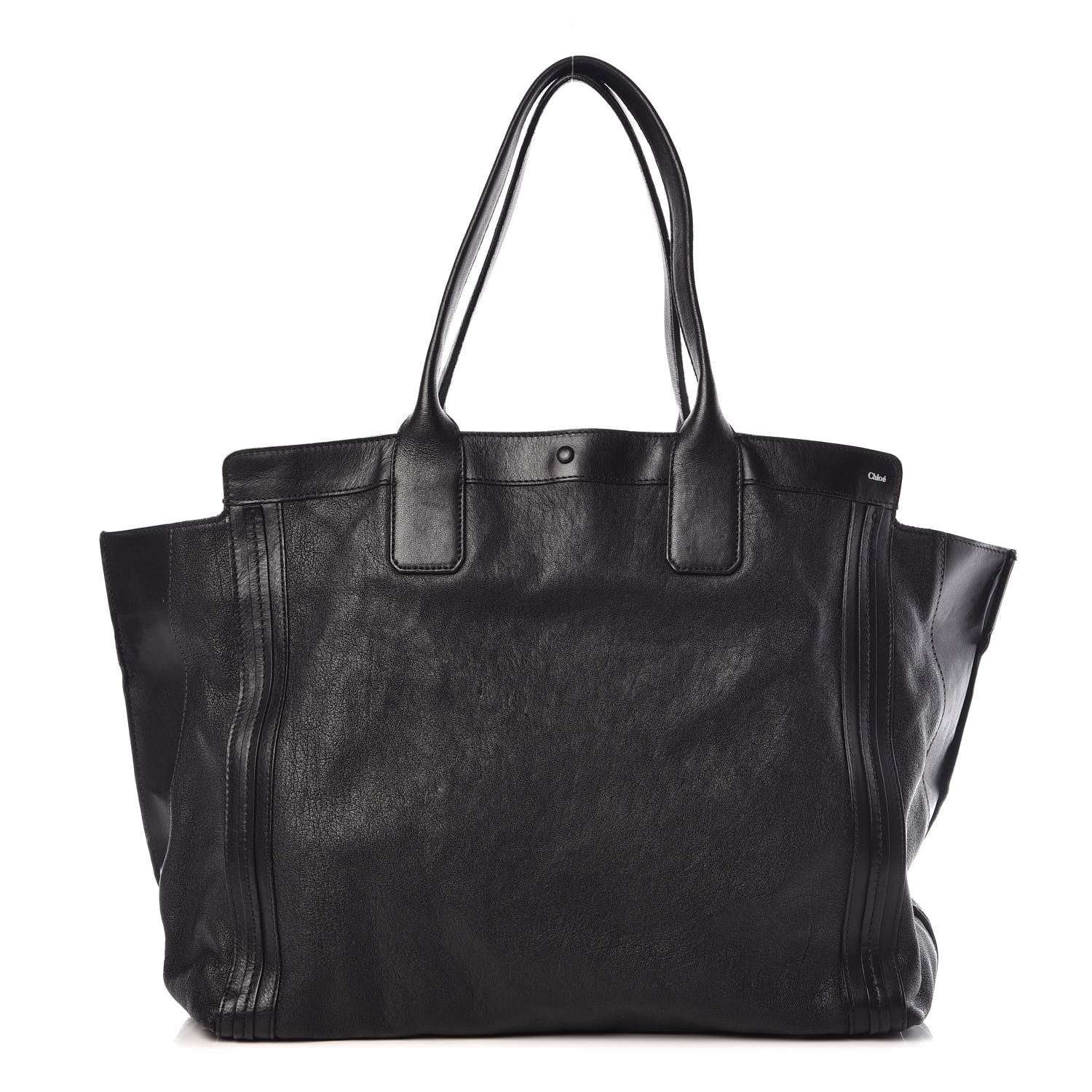 Chloe Calfskin Medium Alison East West Tote Black White 1 of 15