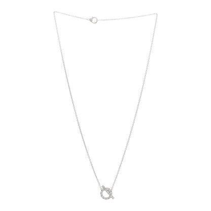 Hermes 18K White Gold Diamond Finesse Pendant Necklace 3 of 5