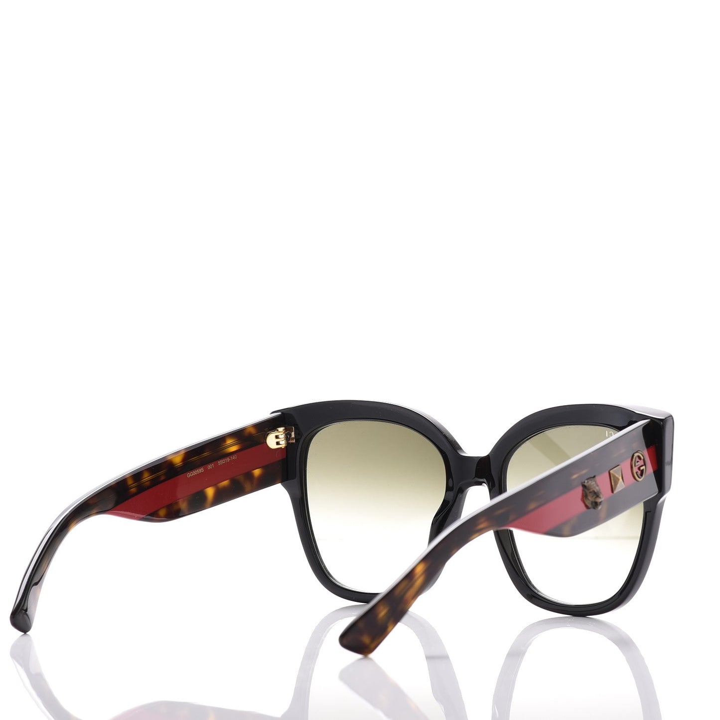 Square Frame Web Sunglasses GG0059S Black