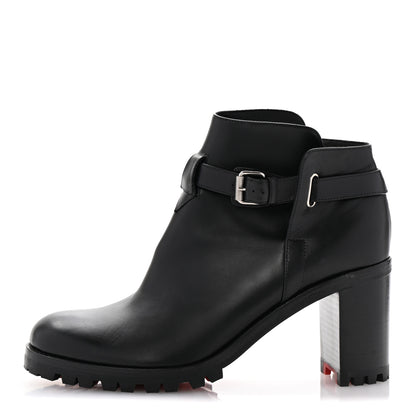 Christian Louboutin Calfskin Communa 70 Ankle Boots 38 Black 1 of 10