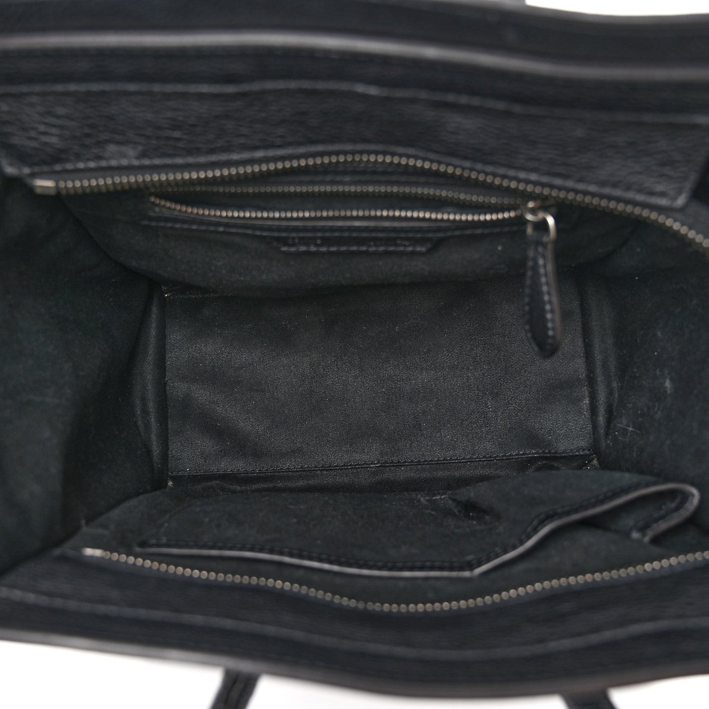 Drummed Calfskin Micro Luggage Black