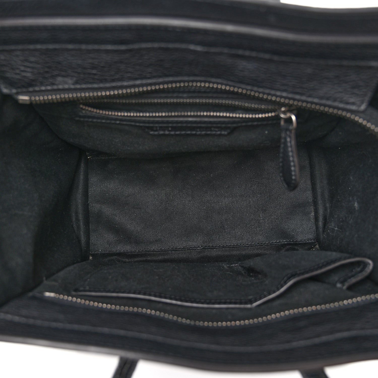 Celine Drummed Calfskin Micro Luggage Black 5 of 12
