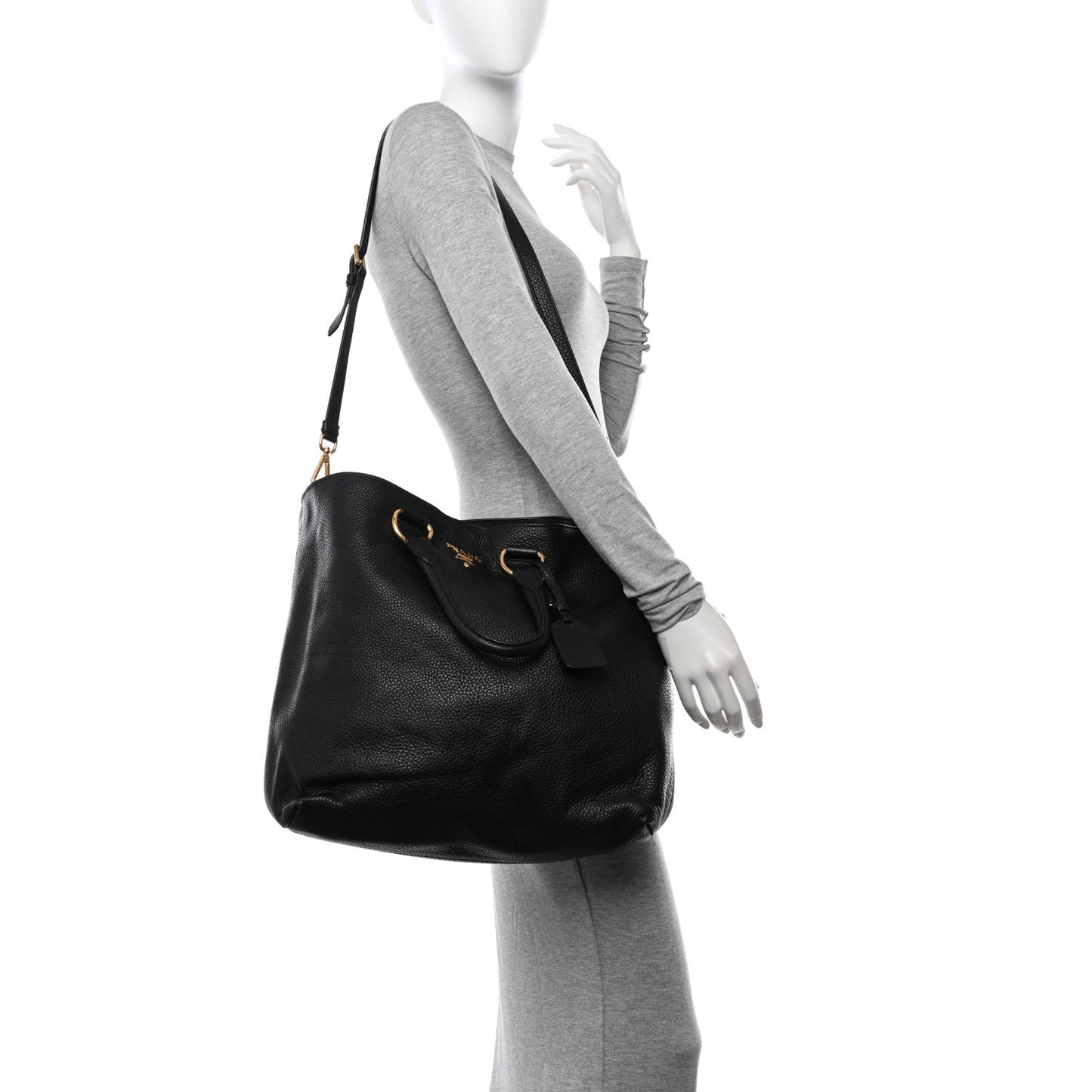 Vitello Daino Tote Black