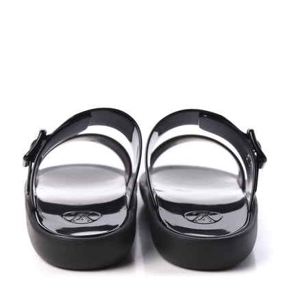 Louis Vuitton Monogram Sunbath Flat Mule Sandals 38 Black 6 of 10