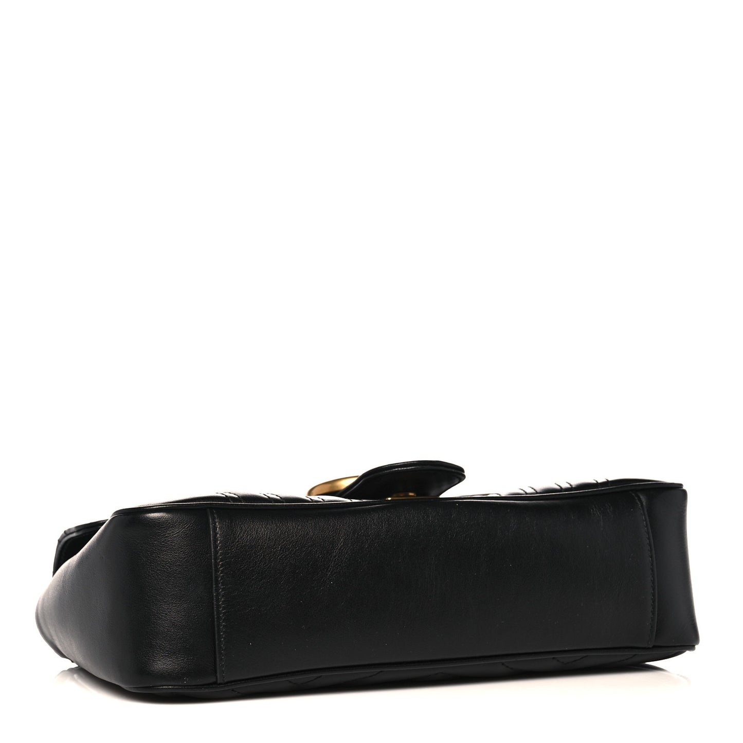 Calfskin Matelasse Small GG Marmont Shoulder Bag Black