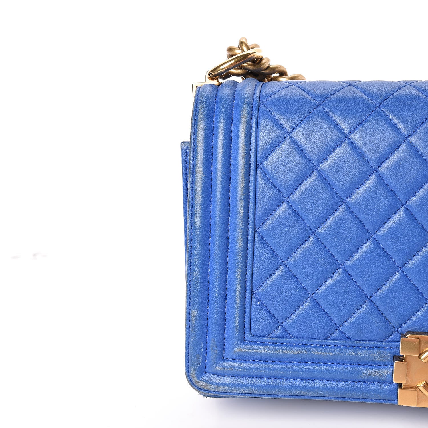 Chanel Lambskin Quilted Medium Boy Flap Blue 21 of 31